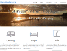 Tablet Screenshot of klackskarscamping.se